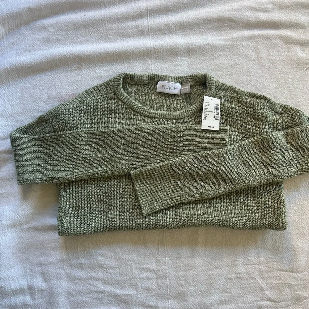 The Children's Place Green Sweater with Lace-Up Sides